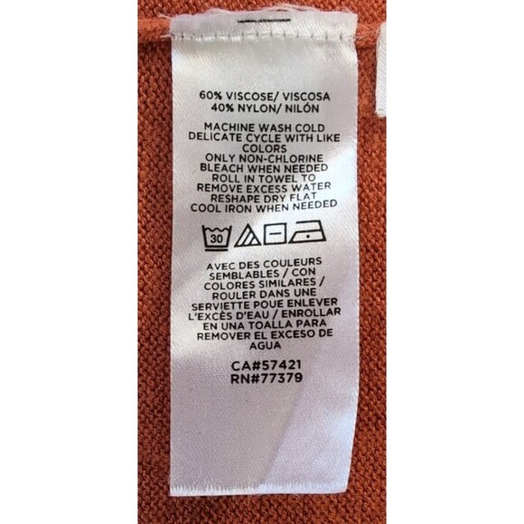 Ann Taylor Women's Open Maxi Cardigan Long Duster Soft Knit Orange Size LARGE - Picture 4 of 13